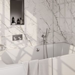 Brauer Edition 5-NG-208 thermostatische inbouw badkraan met drukknoppen SET 03 RVS geborsteld PVD