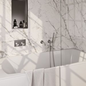 Brauer Edition 5-NG-210 thermostatische inbouw badkraan met drukknoppen SET 03 RVS geborsteld PVD