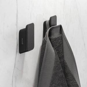 Geesa Shift Black 919967-06 handdoekhaak medium mat zwart