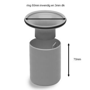 Easy Drain onderdelen ED-ORING rubber o-ring met een diameter van 80mm en t.b.v. waterslot 30, 35, 50 of 70mm